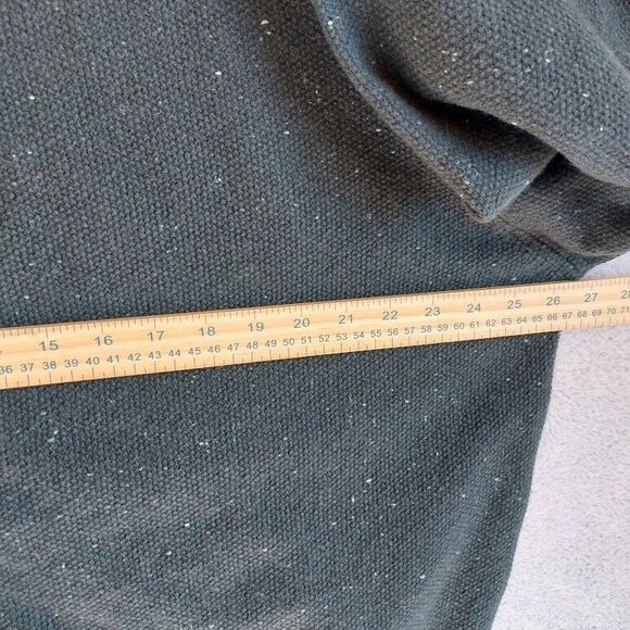 Jos A Bank Mens Sweater XXL Lamb Wool Blend 1/4 Zip Pullover Dark Green Grandpa - Picture 8 of 9